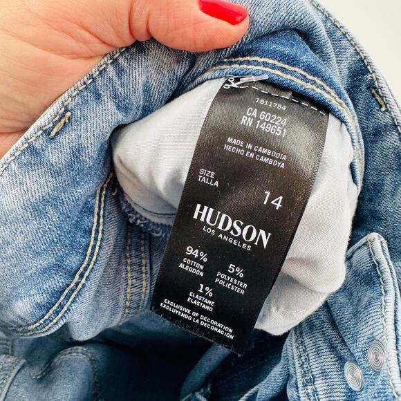 Hudson Jeans Women’s Size 14 Light Wash Flap Pocket Skinny Denim Y2K Revival - Picture 6 of 9